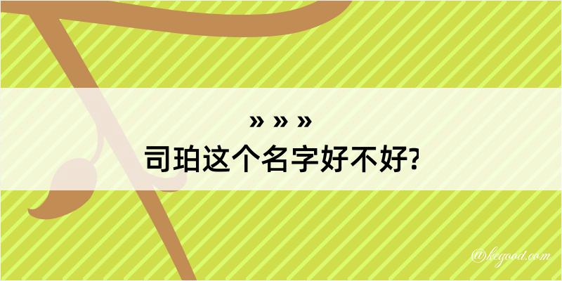 司珀这个名字好不好?