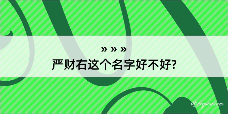 严财右这个名字好不好?