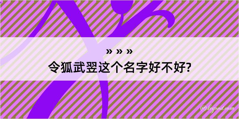 令狐武翌这个名字好不好?