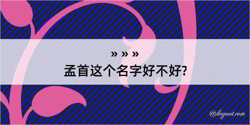 孟首这个名字好不好?