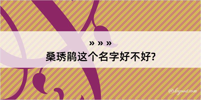 桑琇鹃这个名字好不好?