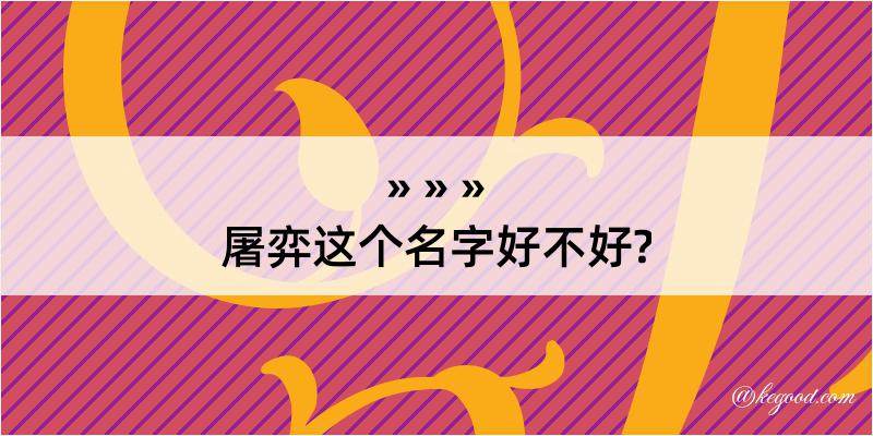 屠弈这个名字好不好?