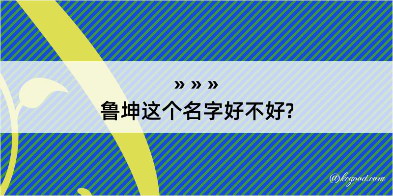 鲁坤这个名字好不好?