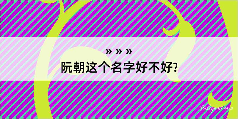 阮朝这个名字好不好?