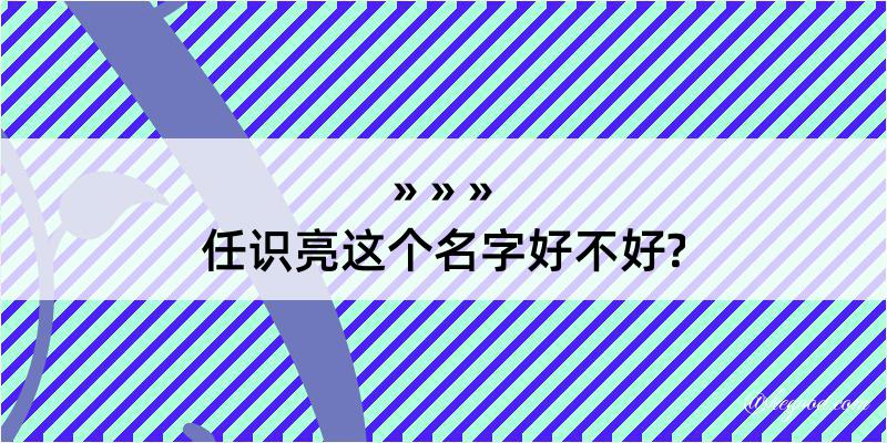 任识亮这个名字好不好?