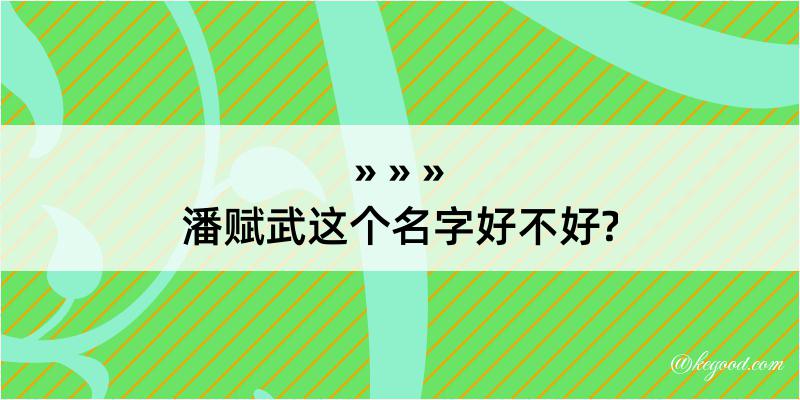 潘赋武这个名字好不好?