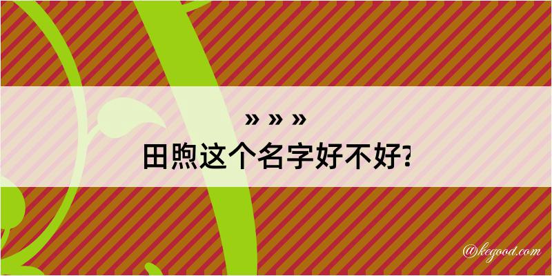 田煦这个名字好不好?