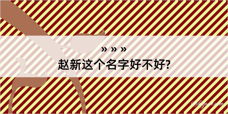 赵新这个名字好不好?