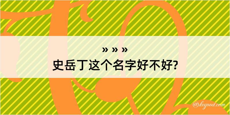 史岳丁这个名字好不好?