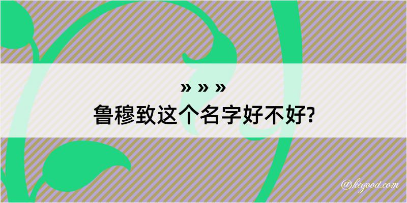 鲁穆致这个名字好不好?