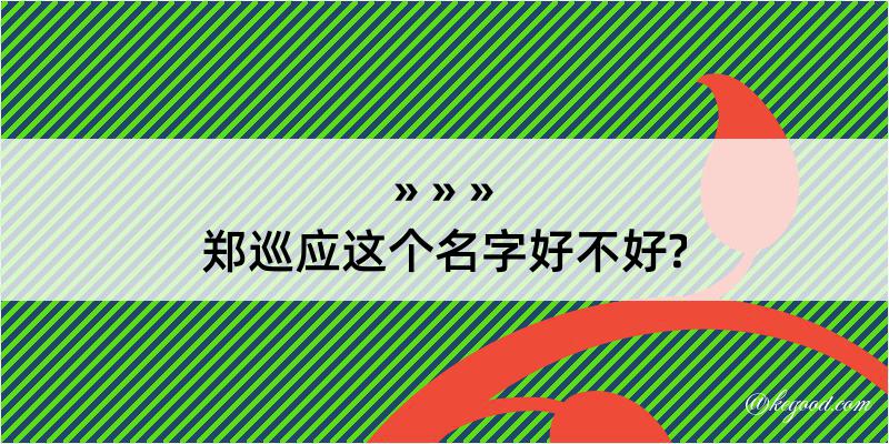 郑巡应这个名字好不好?