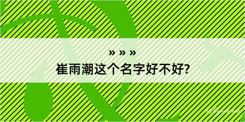 崔雨潮这个名字好不好?