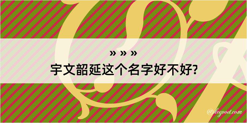 宇文韶延这个名字好不好?