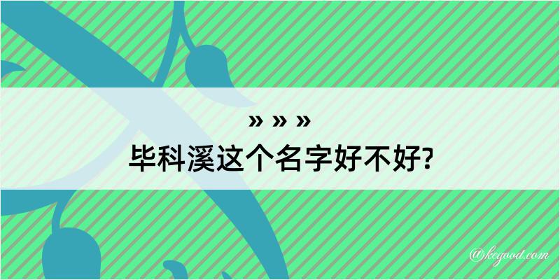 毕科溪这个名字好不好?