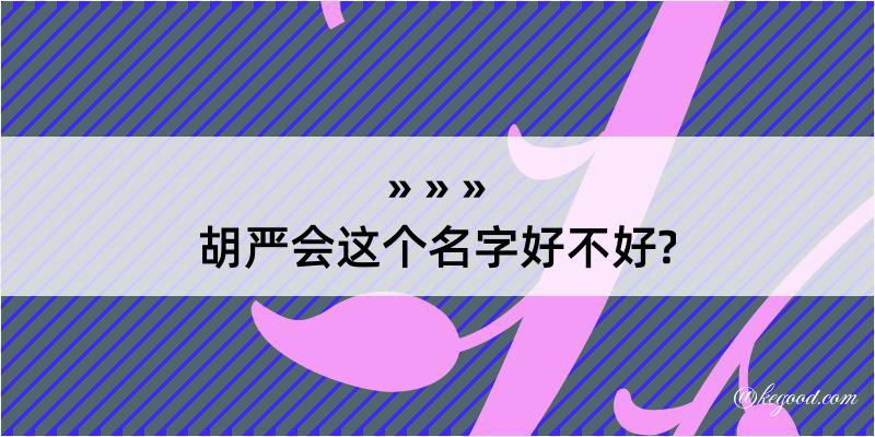 胡严会这个名字好不好?