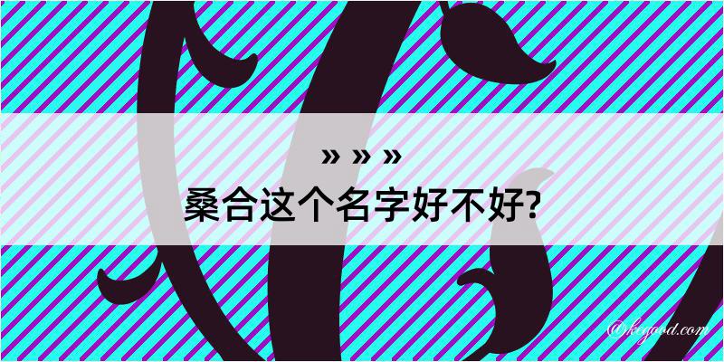 桑合这个名字好不好?