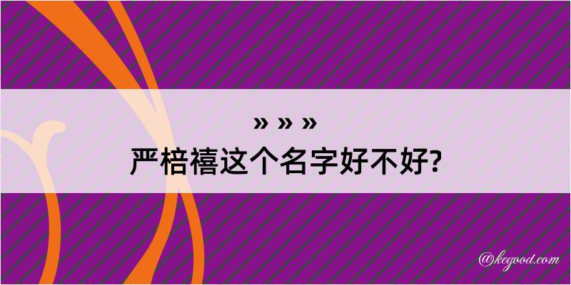 严棓禧这个名字好不好?