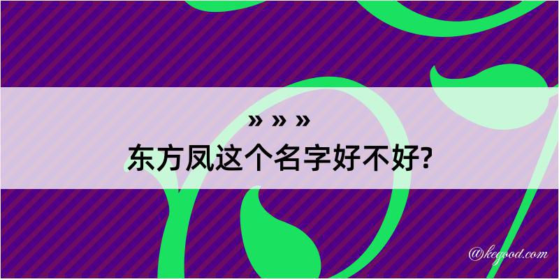 东方凤这个名字好不好?