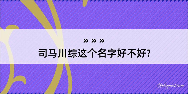 司马川综这个名字好不好?