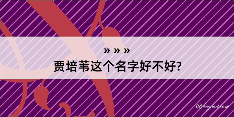 贾培苇这个名字好不好?