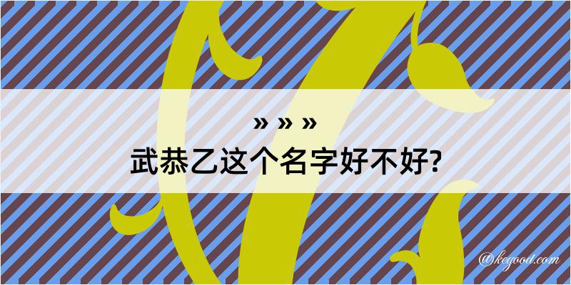 武恭乙这个名字好不好?