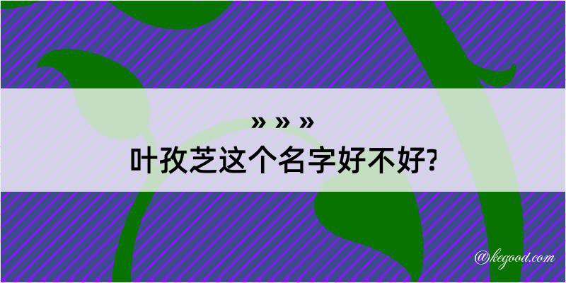 叶孜芝这个名字好不好?