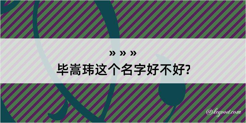 毕嵩玮这个名字好不好?