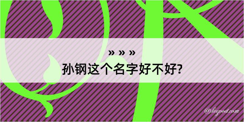 孙钢这个名字好不好?