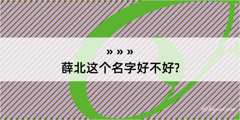 薛北这个名字好不好?