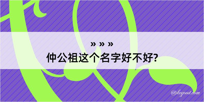 仲公祖这个名字好不好?