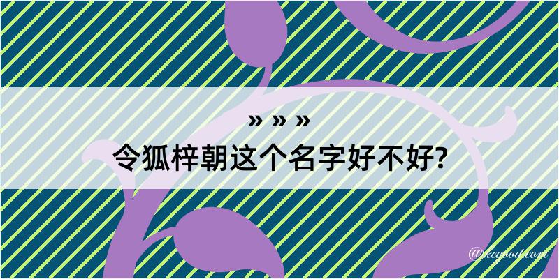 令狐梓朝这个名字好不好?