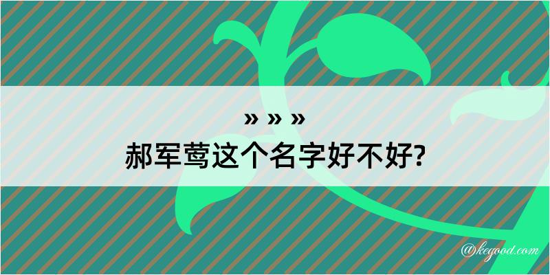 郝军莺这个名字好不好?