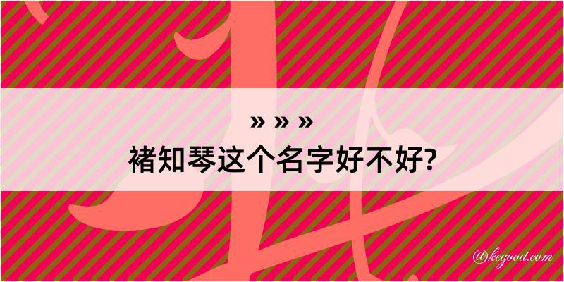 褚知琴这个名字好不好?