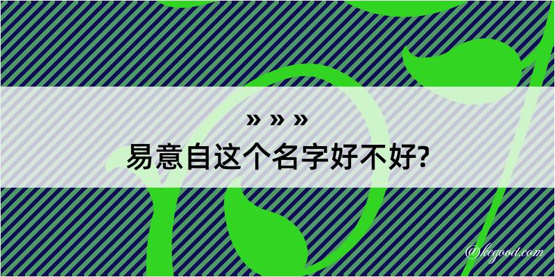 易意自这个名字好不好?