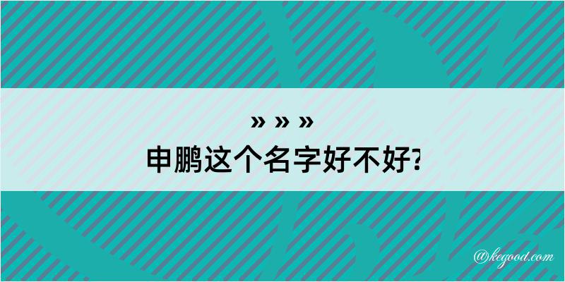 申鹏这个名字好不好?