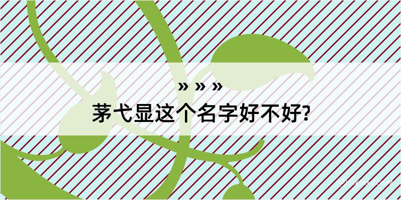 茅弋显这个名字好不好?