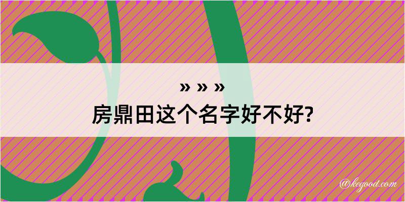 房鼎田这个名字好不好?