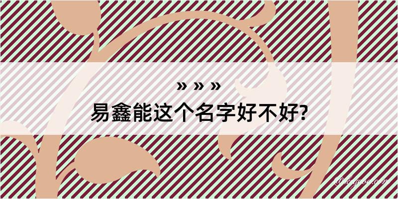 易鑫能这个名字好不好?