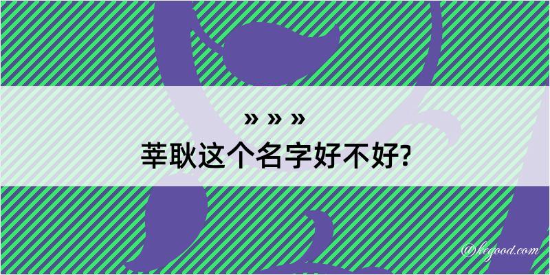 莘耿这个名字好不好?