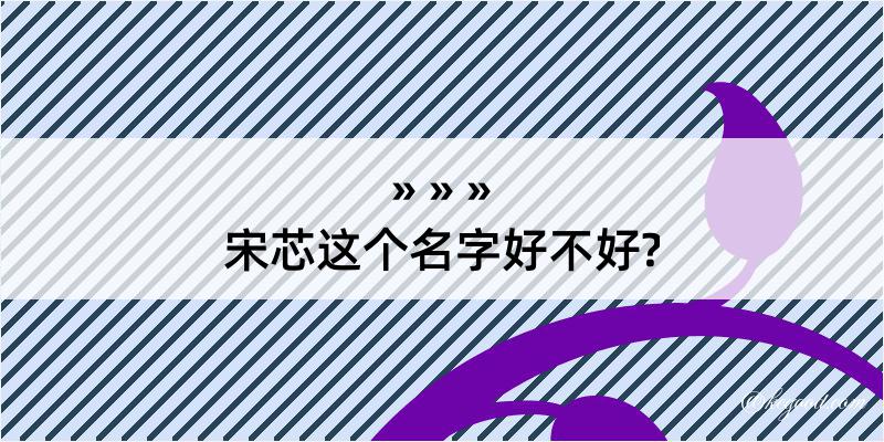 宋芯这个名字好不好?