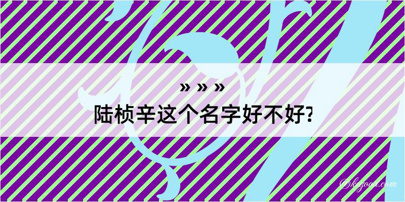 陆桢辛这个名字好不好?