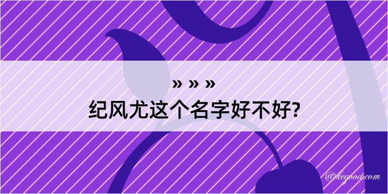 纪风尤这个名字好不好?