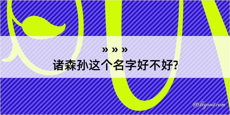 诸森孙这个名字好不好?