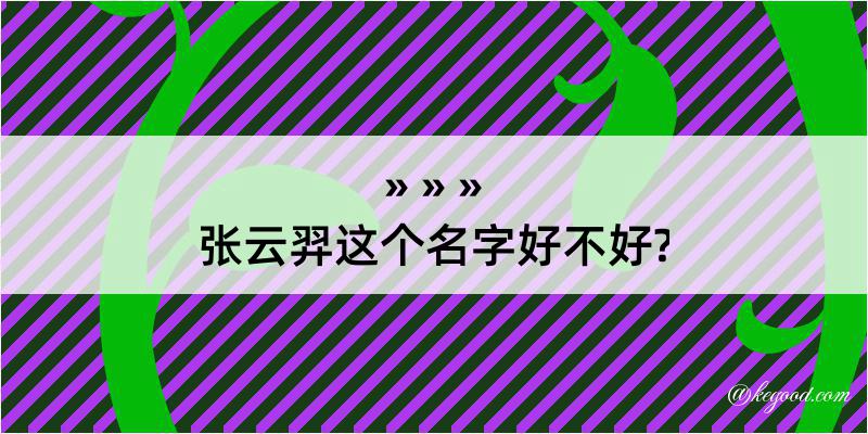 张云羿这个名字好不好?