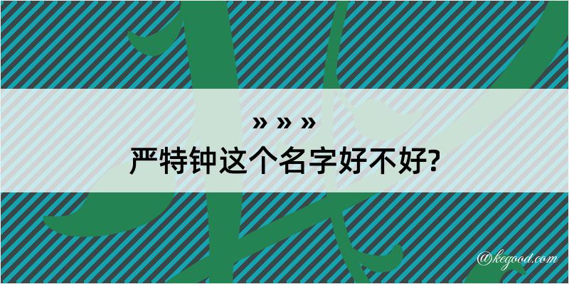 严特钟这个名字好不好?