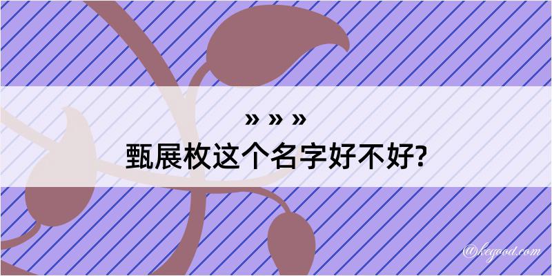 甄展枚这个名字好不好?