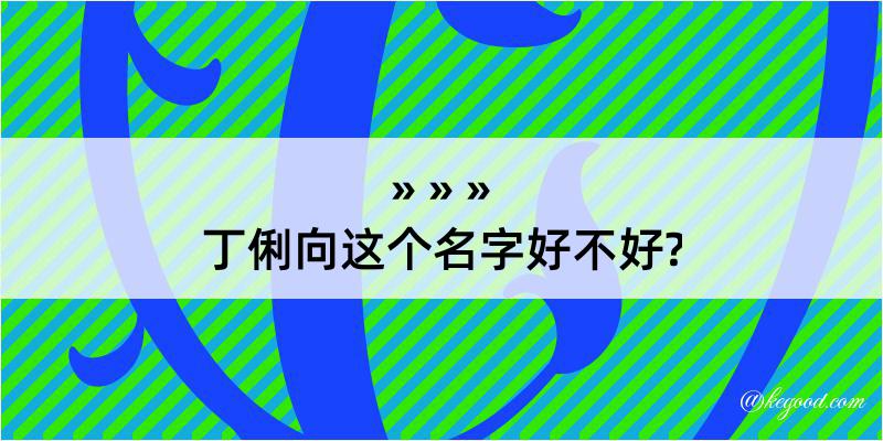 丁俐向这个名字好不好?