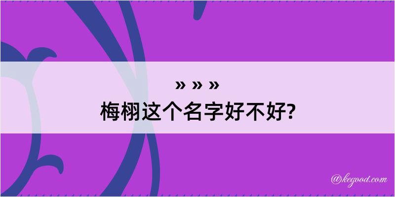 梅栩这个名字好不好?