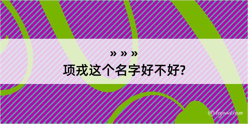 项戎这个名字好不好?