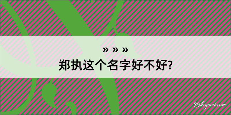 郑执这个名字好不好?